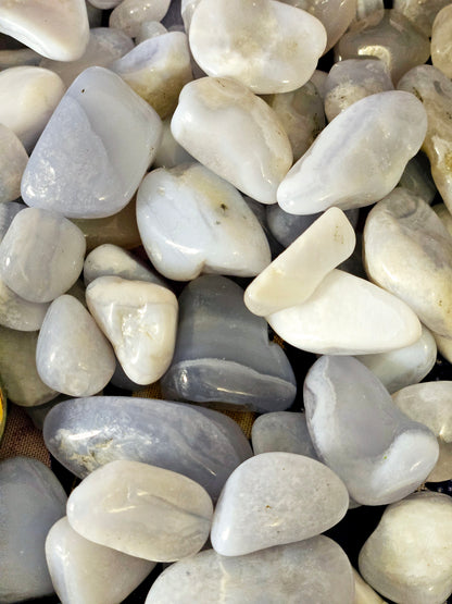 High Quality Blue Lace Agate Tumbles - Natural Crystal for Cleansing & Emotional Balance
