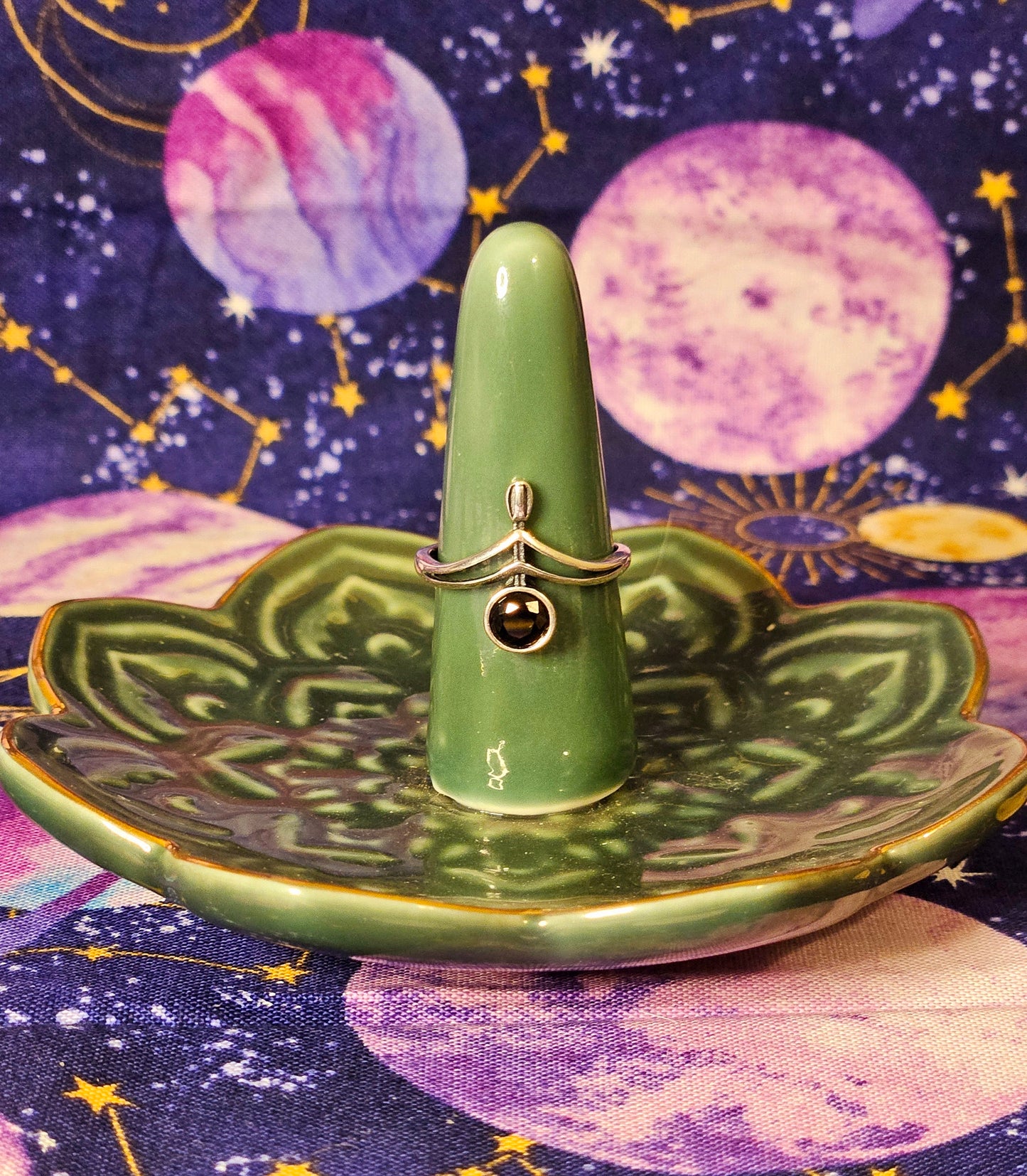 Sterling Silver Black Tourmaline Ring