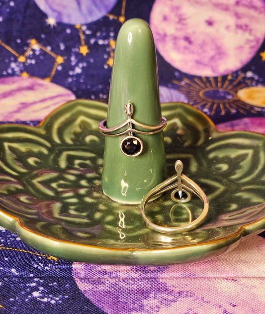 Sterling Silver Black Tourmaline Ring