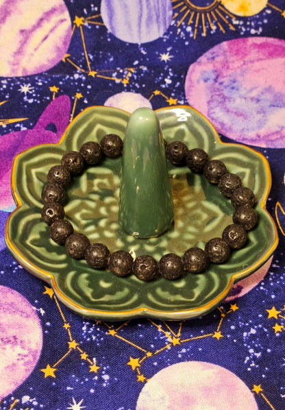 Lava Rock Grounding Aromatherapy Bracelet - 8mm Essential Oil Diffuser