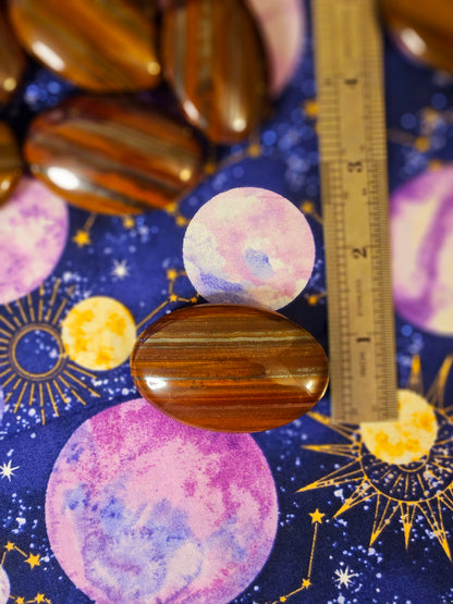 Red Tiger's Eye & Iron Palm Stone - Meditation Crystal for Protection & Confidence