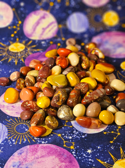 Mookaite Jasper Tumbles - Natural Crystal for Grounding & Protection 5 Piece Set