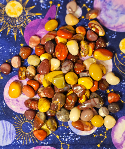 Mookaite Jasper Tumbles - Natural Crystal for Grounding & Protection 5 Piece Set