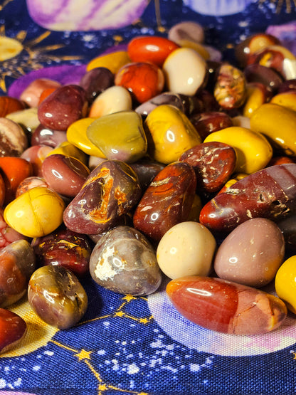 Mookaite Jasper Tumbles - Natural Crystal for Grounding & Protection 5 Piece Set