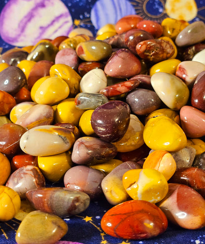 Mookaite Jasper Tumbles - Natural Crystal for Grounding & Protection 5 Piece Set
