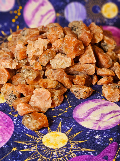 High Quality Raw Sunstone Crystals - 5 Piece Natural Stone Set for Joy & Abundance