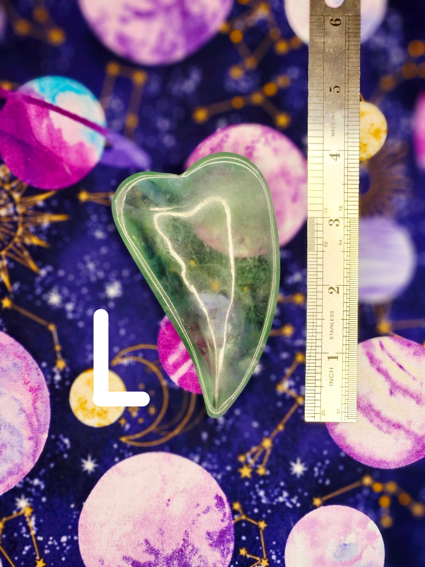 Fluorite Leaf Bowl - Green Purple Yellow Fluorite Leaf Trinket Bowl for Clarity & Balance