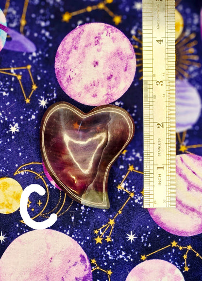 Fluorite Leaf Bowl - Green Purple Yellow Fluorite Leaf Trinket Bowl for Clarity & Balance