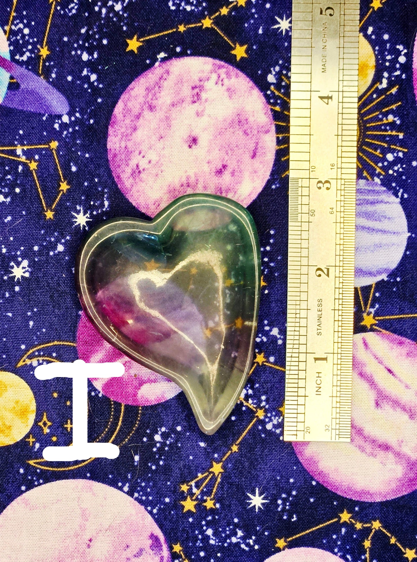 Fluorite Leaf Bowl - Green Purple Yellow Fluorite Leaf Trinket Bowl for Clarity & Balance