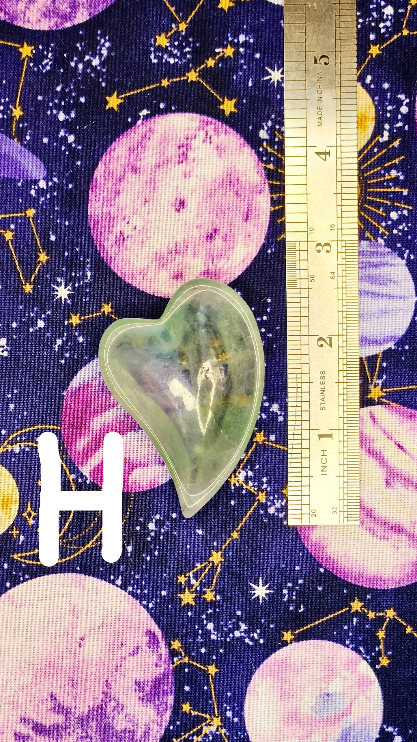 Fluorite Leaf Bowl - Green Purple Yellow Fluorite Leaf Trinket Bowl for Clarity & Balance