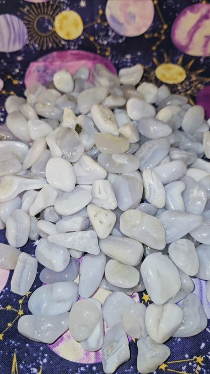 High Quality Blue Lace Agate Tumbles - Natural Crystal for Cleansing & Emotional Balance