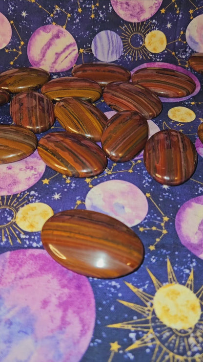 Red Tiger's Eye & Iron Palm Stone - Meditation Crystal for Protection & Confidence