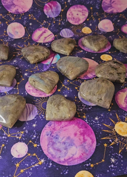 Flashy Labradorite Heart - Crystal for Protection & Transformation