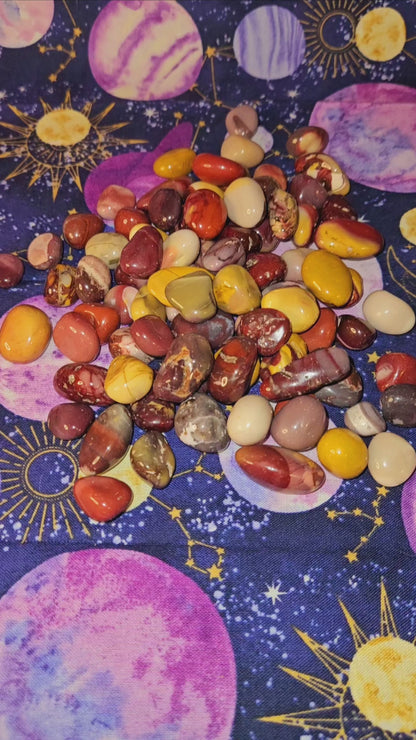 Mookaite Jasper Tumbles - Natural Crystal for Grounding & Protection 5 Piece Set