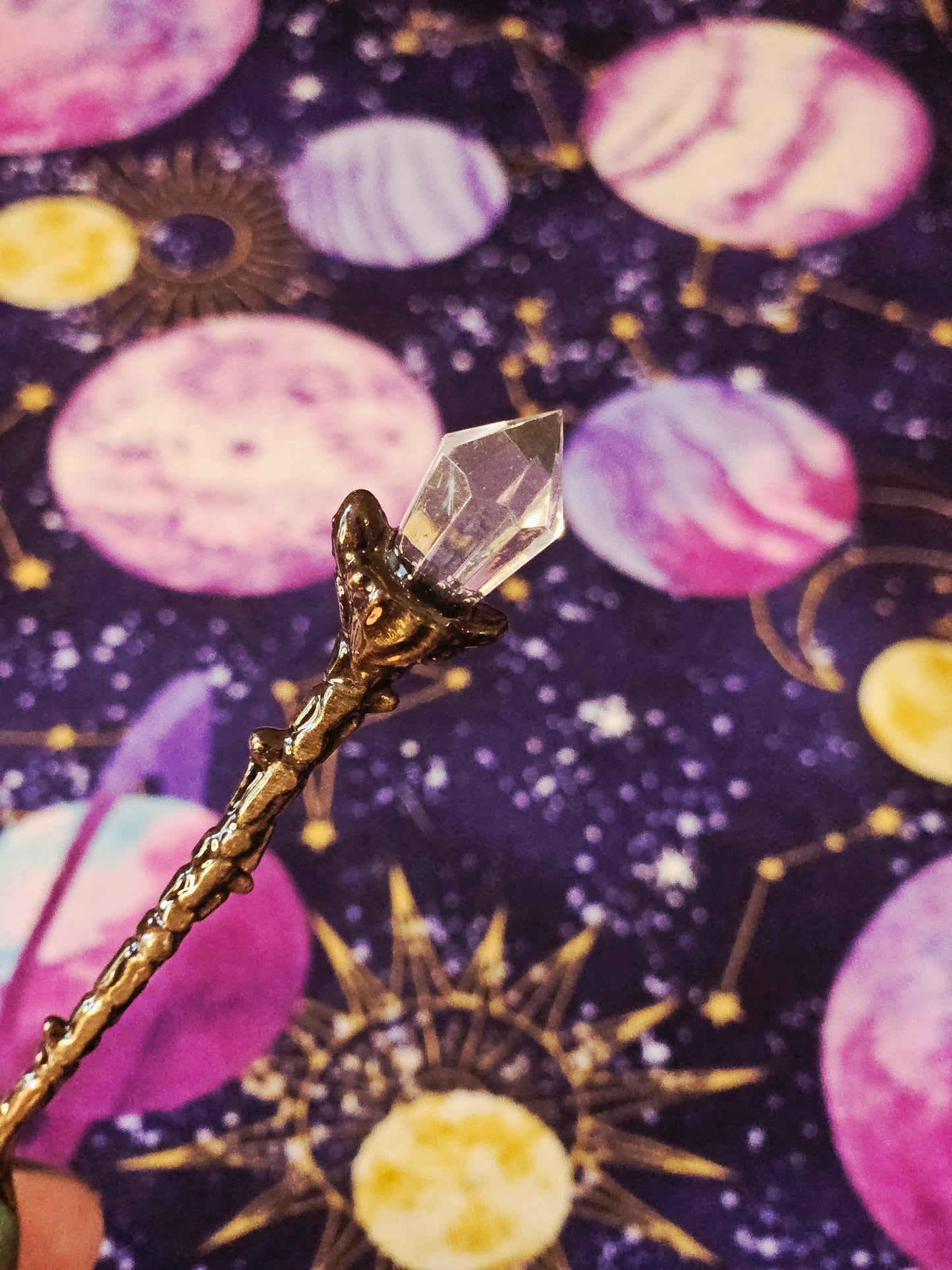 Clear Quartz Point Floral Manifestation Small Spoon