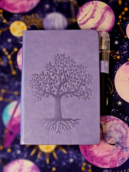 Tree of Life Leather Journal - Mini Pocket Notebook for Writing & Reflection/Shadow Work