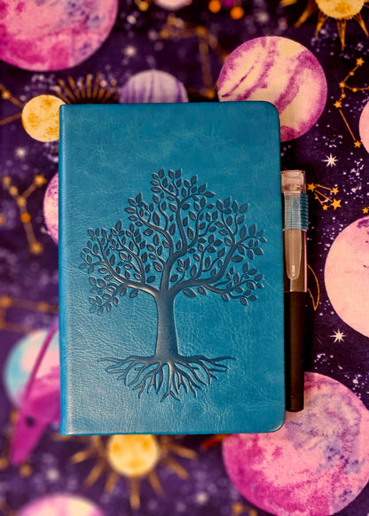 Tree of Life Leather Journal - Mini Pocket Notebook for Writing & Reflection/Shadow Work
