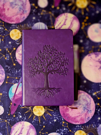 Tree of Life Leather Journal - Mini Pocket Notebook for Writing & Reflection/Shadow Work