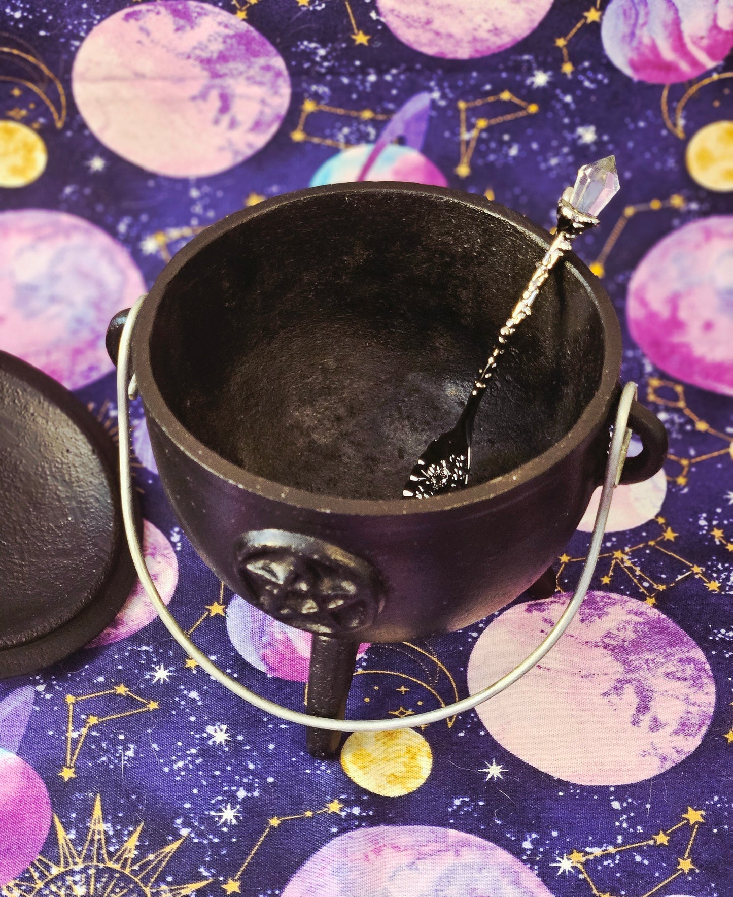 Clear Quartz Point Floral Manifestation Small Spoon