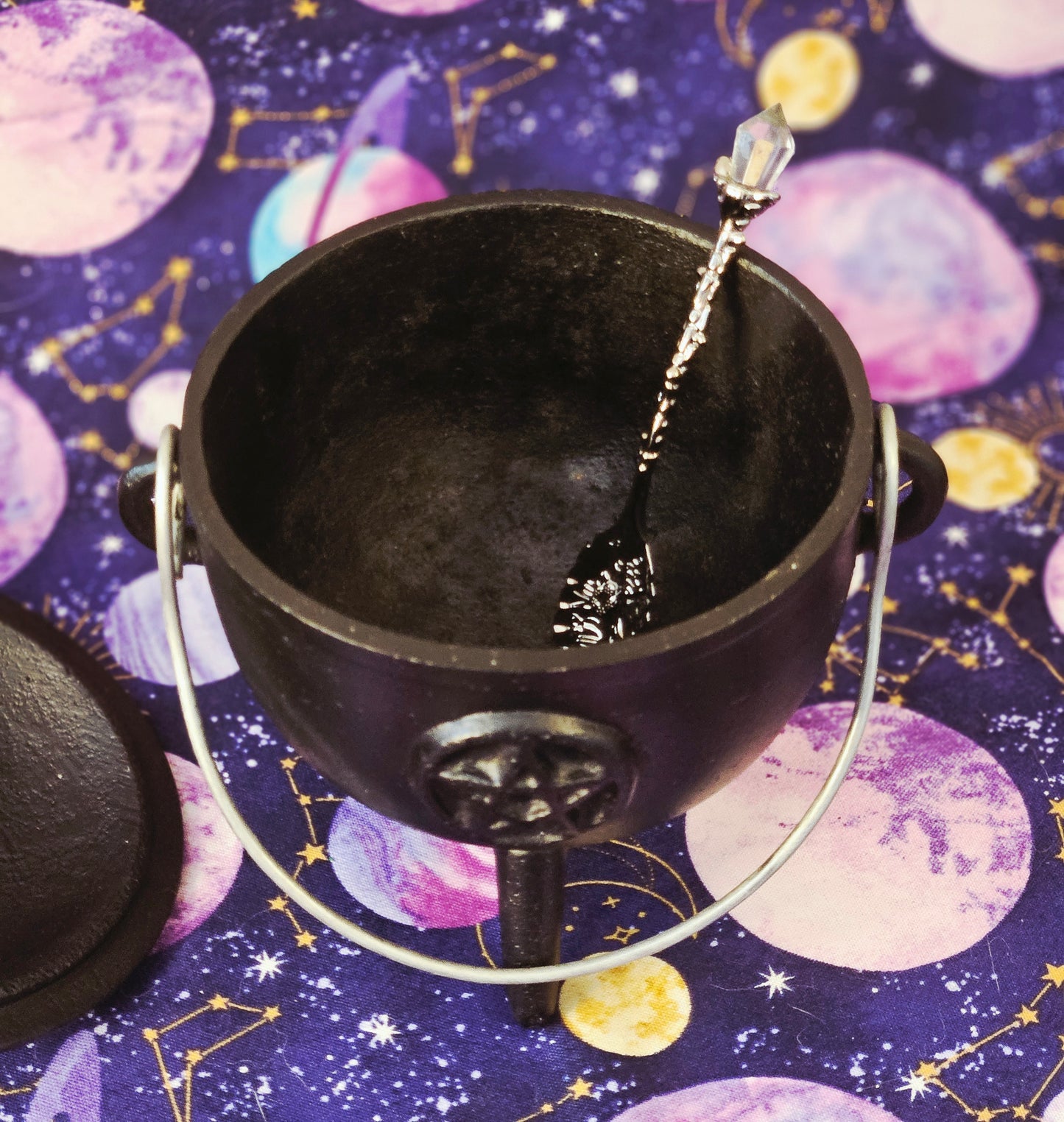 Clear Quartz Point Floral Manifestation Small Spoon