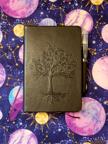 Tree of Life Leather Journal - Mini Pocket Notebook for Writing & Reflection/Shadow Work