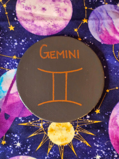 Zodiac Sign Magnet - 3inch Round Astrology Symbol Hand-Painted Decorative Fridge Magnet