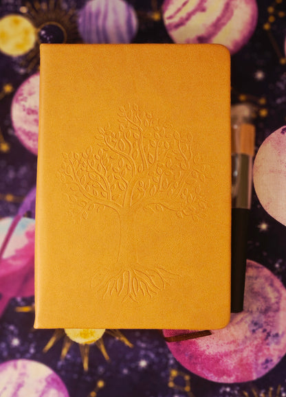 Tree of Life Leather Journal - Mini Pocket Notebook for Writing & Reflection/Shadow Work