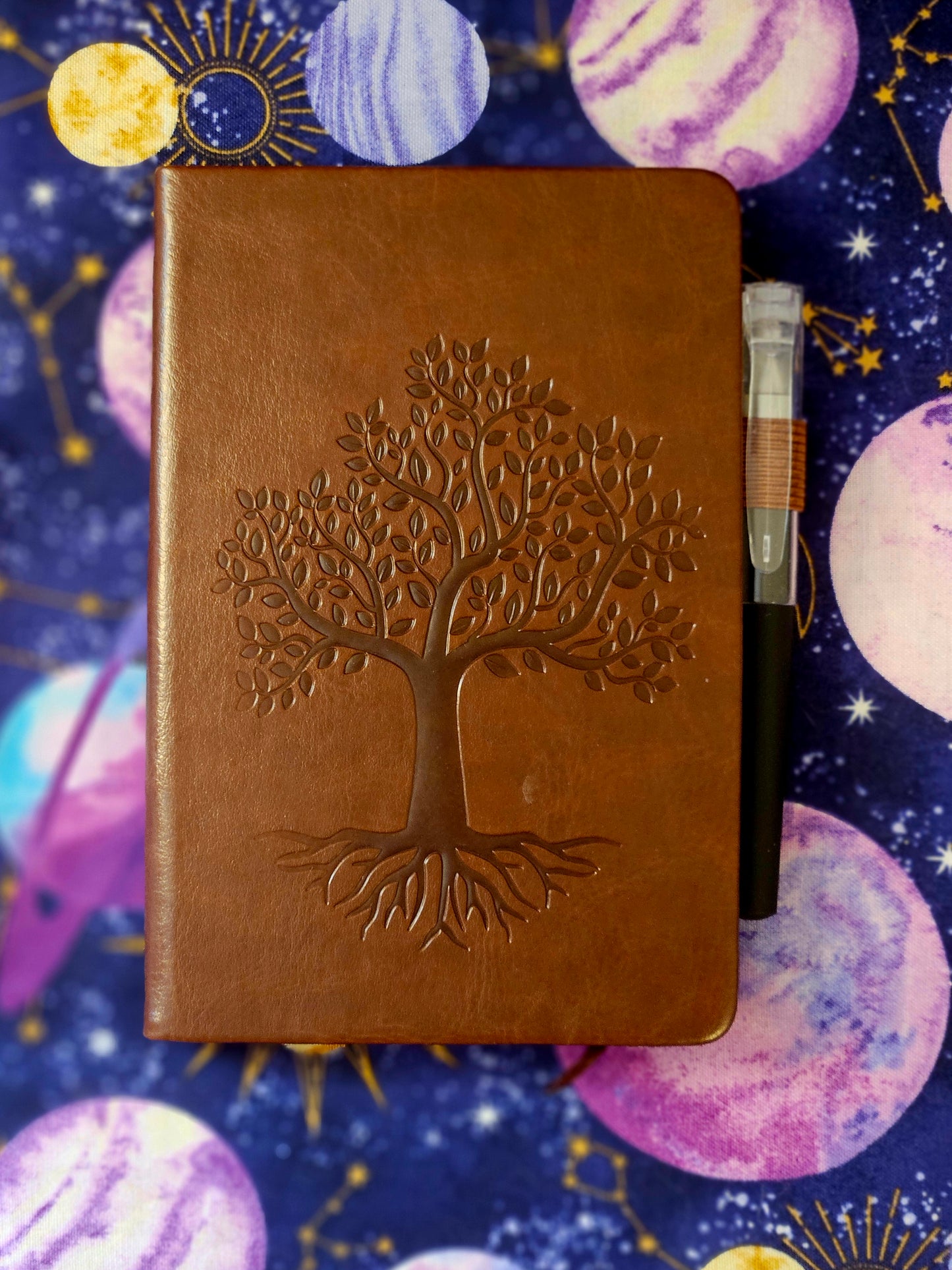 Tree of Life Leather Mini Pocket Journal Notebook